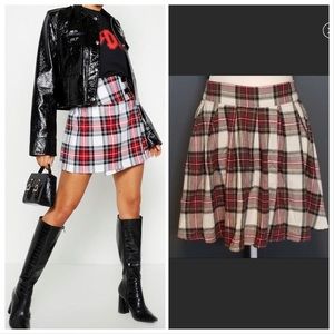 🍂🍁 Fall Dolls Kill Inspired Freestyle Revolution Tartan Plaid Skirt Sz Jr L